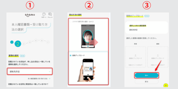 本人確認書類を提出する