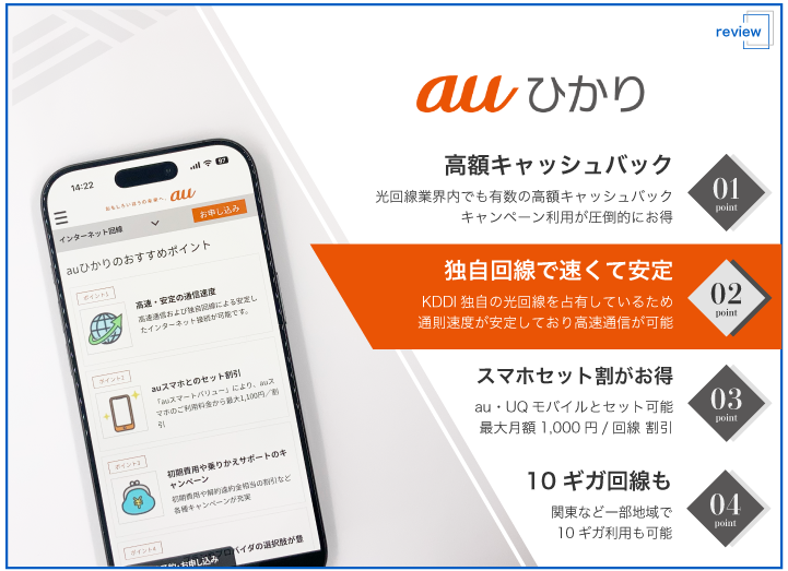 auひかりの特徴