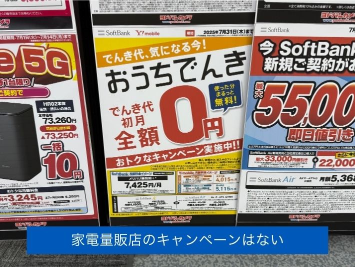 家電量販店のキャンペーンはない
