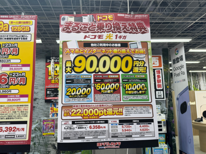 家電量販店のドコモでんきキャンペーンはお得?