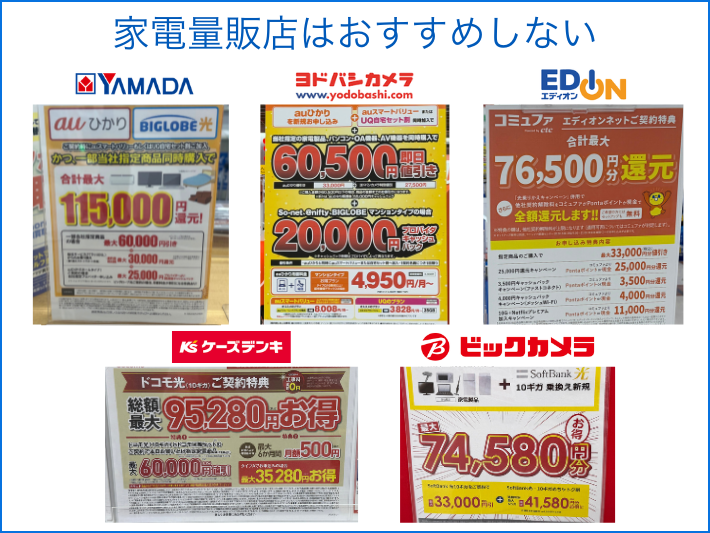 家電量販店のキャッシュバックはお得？