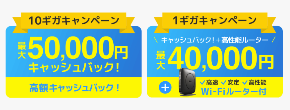 ソフトバンク光のキャッシュバック金額