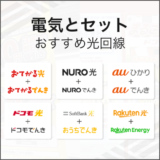 電気とセット おすすめ光回線