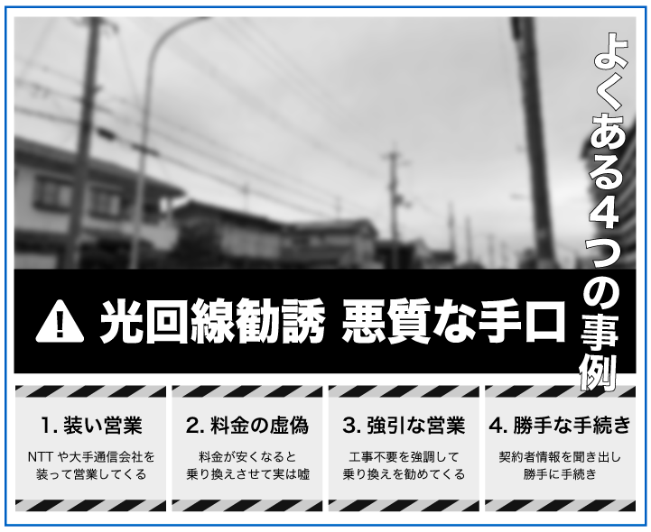 光回線勧誘 悪質な手口