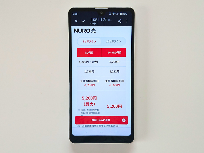 独自回線で速度が速いNURO光