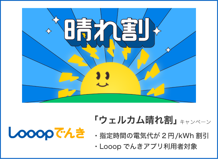 Looopでんき晴れ割