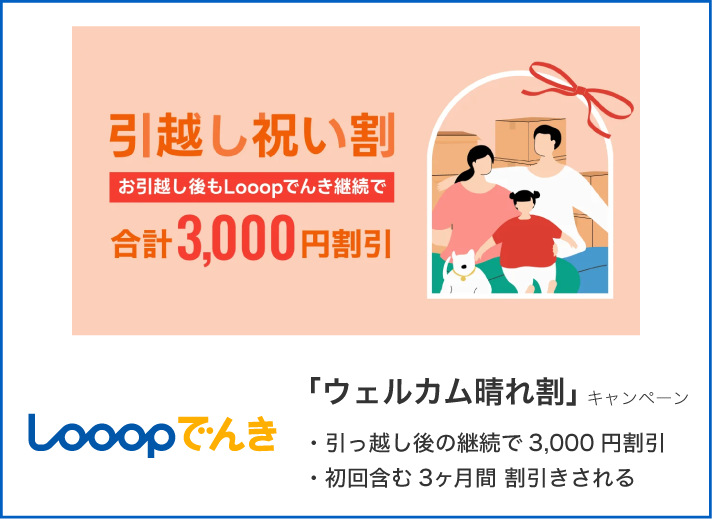 Looopでんき引っ越し祝い割