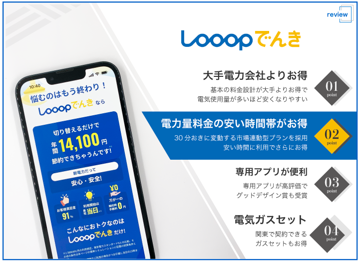 Looopでんき 評価