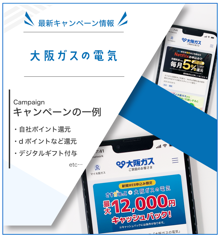 大阪ガスの電気 最新キャンペーン