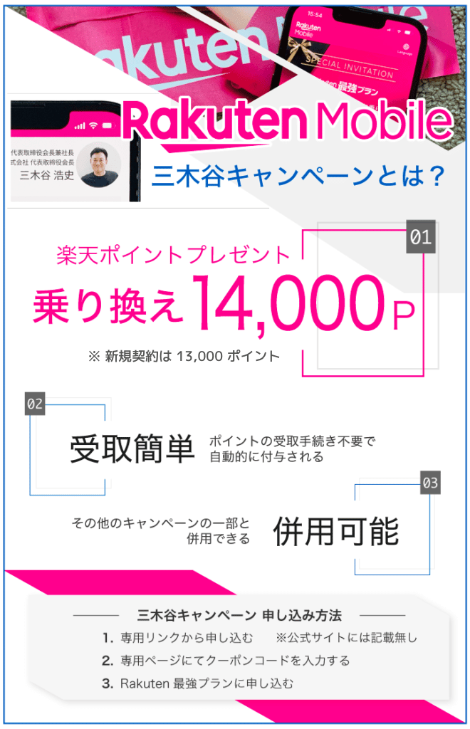 楽天モバイル 三木谷キャンペーンとは？