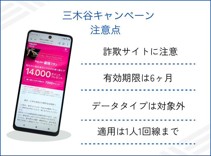 三木谷キャンペーンの注意点