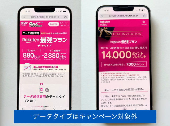 データタイプは対象外
