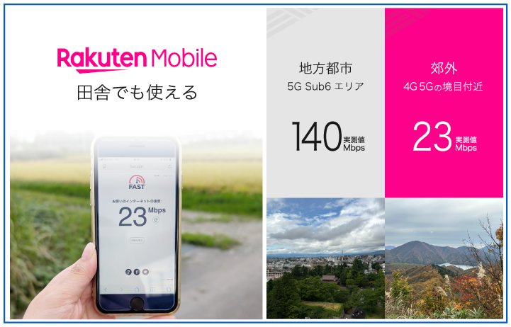 楽天モバイル 田舎でも使える