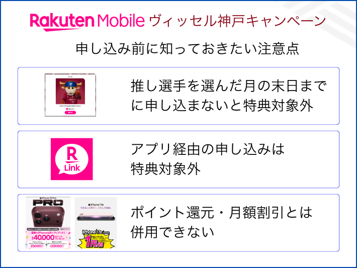 申し込み前に知っておきたい注意点